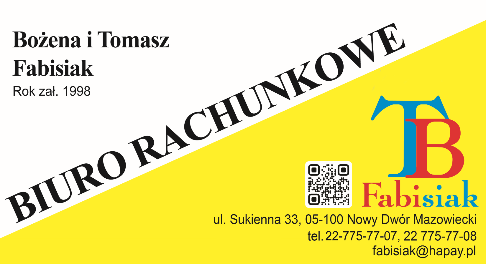 Biuro rachunkowe oraz doradztwo podatkowe - Bożena i Tomasz Fabisiak - rozliczanie podatków NOWY DWÓR MAZOWIECKI rozliczanie podatków NOWY DWÓR MAZOWIECKI